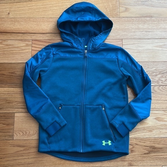 Under Armour Other - Under Armour Cold Gear fleece lined hooded jacket Youth Medium